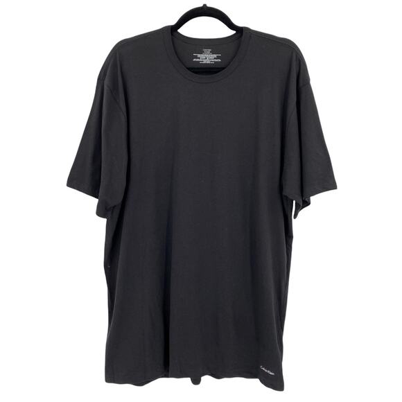Calvin Klein Mens Classic Solid Black Tee Basic T-Shirt Size XL - Picture 6 of 6
